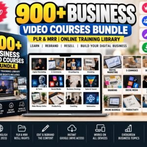 900+ Business & Marketing Video Courses Bundle | PLR + MRR Resell Rights & Online Training Library